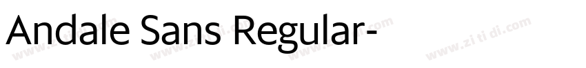 Andale Sans Regular字体转换